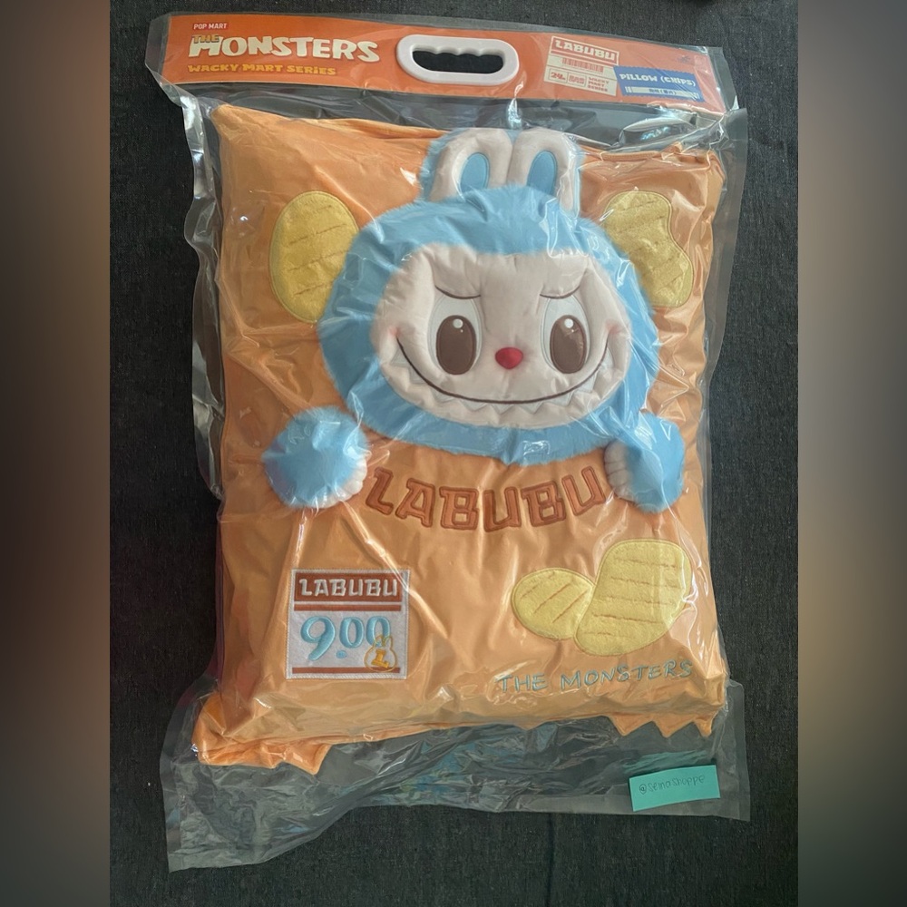 Pop Mart Labubu Chips Wacky Mart Pillow New Sealed